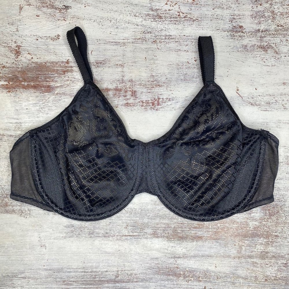 Wacoal black lace Full Coverage bra 38D - Picture 1 of 8